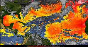 Météo tropicale : Air sec et densité de poussière dans l'air.