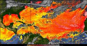 Météo tropicale : Air sec et densité de poussière dans l'air.