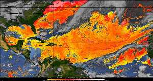 Météo tropicale : Air sec et densité de poussière dans l'air.