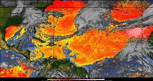 Météo tropicale : Air sec et densité de poussière dans l'air.