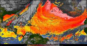 Météo tropicale : Air sec et densité de poussière dans l'air.