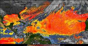Météo tropicale : Air sec et densité de poussière dans l'air.