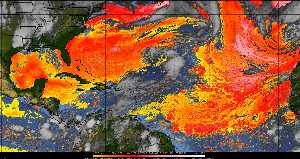Météo tropicale : Air sec et densité de poussière dans l'air.