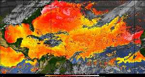 Météo tropicale : Air sec et densité de poussière dans l'air.