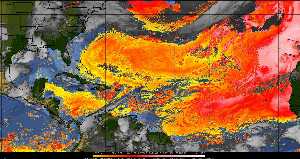 Météo tropicale : Air sec et densité de poussière dans l'air.