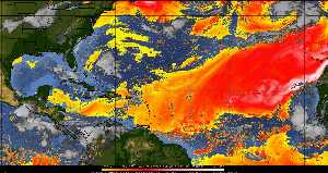 Météo tropicale : Air sec et densité de poussière dans l'air.