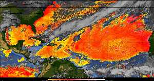 Météo tropicale : Air sec et densité de poussière dans l'air.