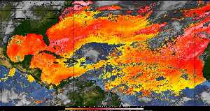 Météo tropicale : Air sec et densité de poussière dans l'air.