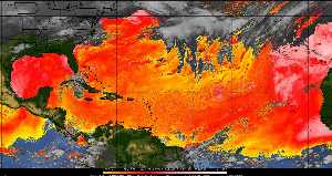 Météo tropicale : Air sec et densité de poussière dans l'air.