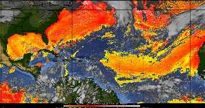 Météo tropicale : Air sec et densité de poussière dans l'air.