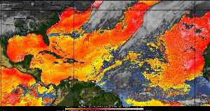 Météo tropicale : Air sec et densité de poussière dans l'air.