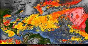 Météo tropicale : Air sec et densité de poussière dans l'air.