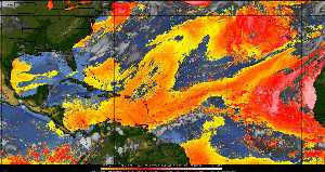 Météo tropicale : Air sec et densité de poussière dans l'air.