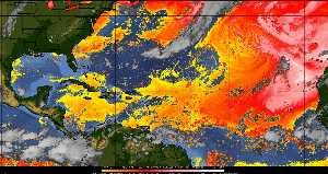 Météo tropicale : Air sec et densité de poussière dans l'air.