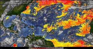 Météo tropicale : Air sec et densité de poussière dans l'air.