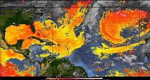 Météo tropicale : Air sec et densité de poussière dans l'air.