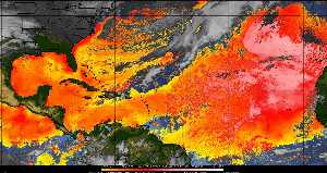 Météo tropicale : Air sec et densité de poussière dans l'air.