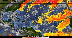 Météo tropicale : Air sec et densité de poussière dans l'air.