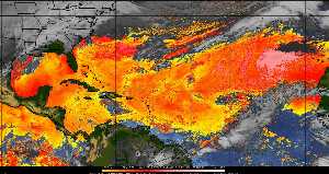 Météo tropicale : Air sec et densité de poussière dans l'air.