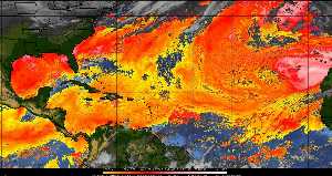 Météo tropicale : Air sec et densité de poussière dans l'air.