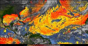 Météo tropicale : Air sec et densité de poussière dans l'air.