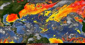 Météo tropicale : Air sec et densité de poussière dans l'air.