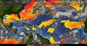 Météo tropicale : Air sec et densité de poussière dans l'air.
