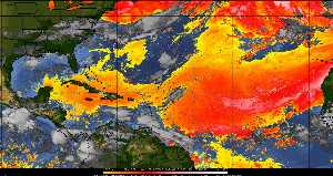 Météo tropicale : Air sec et densité de poussière dans l'air.