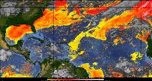 Météo tropicale : Air sec et densité de poussière dans l'air.