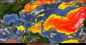 Météo tropicale : Air sec et densité de poussière dans l'air.
