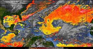 Météo tropicale : Air sec et densité de poussière dans l'air.