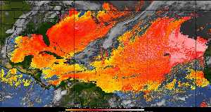Météo tropicale : Air sec et densité de poussière dans l'air.