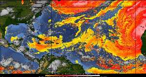 Météo tropicale : Air sec et densité de poussière dans l'air.