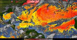 Météo tropicale : Air sec et densité de poussière dans l'air.