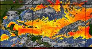 Météo tropicale : Air sec et densité de poussière dans l'air.
