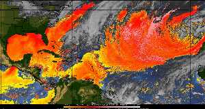 Météo tropicale : Air sec et densité de poussière dans l'air.