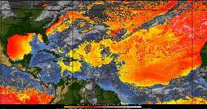 Météo tropicale : Air sec et densité de poussière dans l'air.