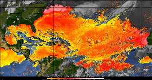 Météo tropicale : Air sec et densité de poussière dans l'air.