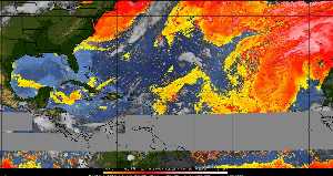 Météo tropicale : Air sec et densité de poussière dans l'air.