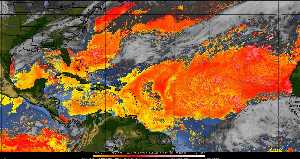 Météo tropicale : Air sec et densité de poussière dans l'air.
