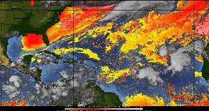 Météo tropicale : Air sec et densité de poussière dans l'air.