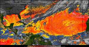 Météo tropicale : Air sec et densité de poussière dans l'air.