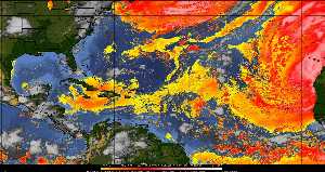 Météo tropicale : Air sec et densité de poussière dans l'air.