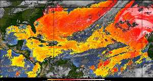Météo tropicale : Air sec et densité de poussière dans l'air.