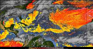 Météo tropicale : Air sec et densité de poussière dans l'air.
