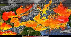 Météo tropicale : Air sec et densité de poussière dans l'air.