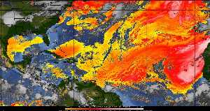 Météo tropicale : Air sec et densité de poussière dans l'air.