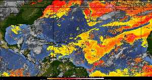 Météo tropicale : Air sec et densité de poussière dans l'air.