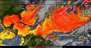 Météo tropicale : Air sec et densité de poussière dans l'air.