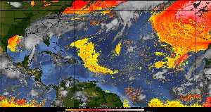 Météo tropicale : Air sec et densité de poussière dans l'air.